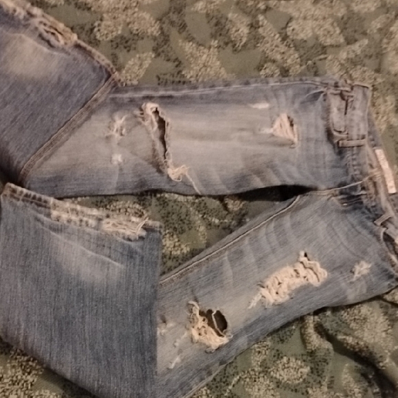 Hollister Blue Skinny Jeans Distressed Vintage Look 3R Vintage Y2K - Picture 9 of 15